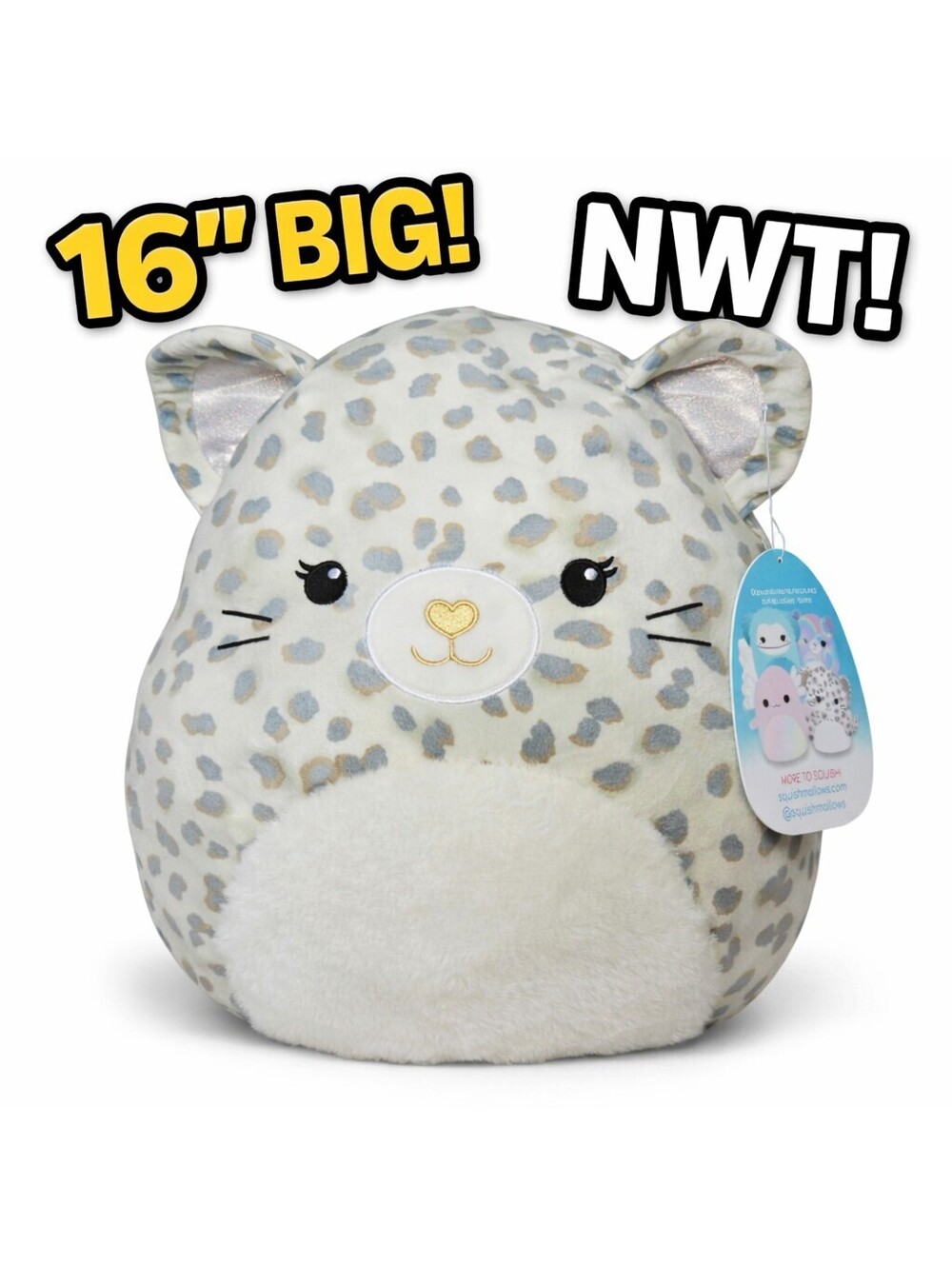 Squishmallows Kellytoy Brigita The Cheetah 16"  Cat Plush Toy Stuffed Animal
